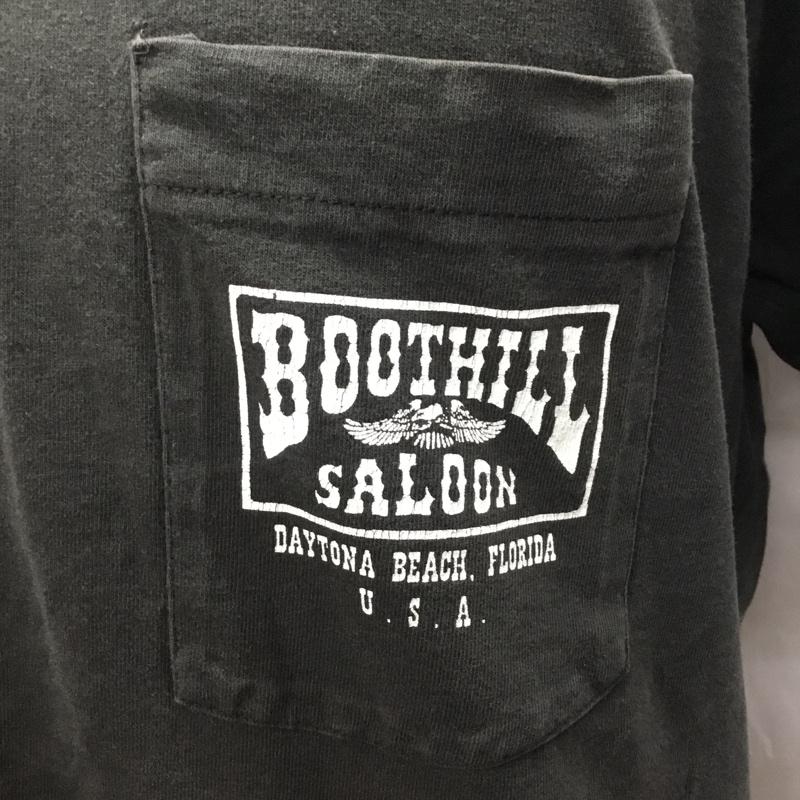 フルーツオブザルーム FRUIT OF THE LOOM Tシャツ 半袖 半袖カットソー プリントTシャツ クルーネックカットソー 古着 90s L プリント 黒 / ブラック /  メンズ USED 古着 中古 10114832