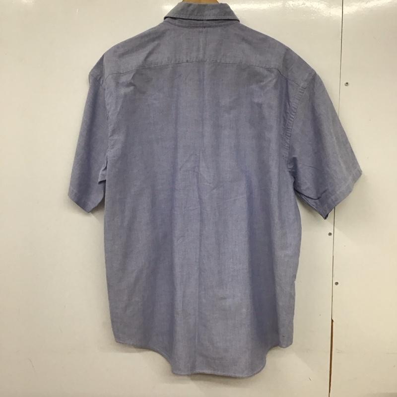 ラルフローレン RALPHLAUREN シャツ、ブラウス 半袖 半袖シャツ ボタンダウンシャツ カラーシャツ ロゴ、文字 水色 / ライトブルー /  メンズ USED 古着 中古 10133074