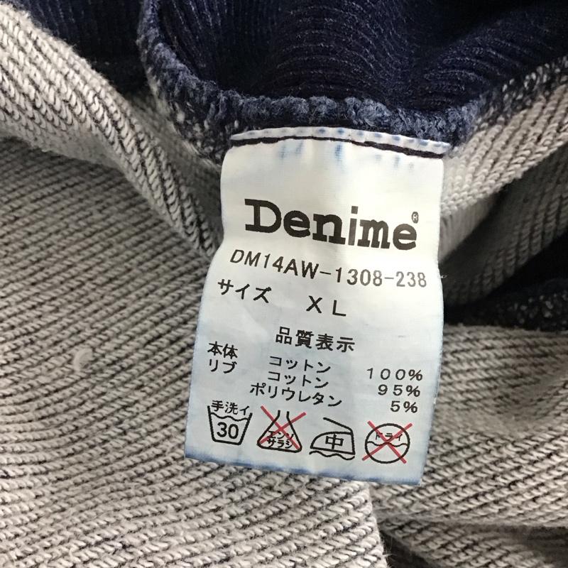 ドゥニーム Denime トレーナー 長袖 DM14AW-1308-238 スウェット ラグランスリーブ XL 無地 紺 / ネイビー /  メンズ USED 古着 中古 10145227
