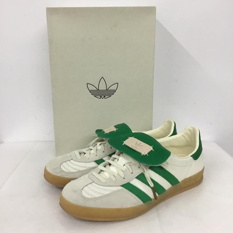 アディダス adidas スニーカー スニーカー ID3518 FOOT INDUSTRY GAZELLEINDOOR 28cm 箱有 28.0cm ロゴ、文字 オフホワイト / オフホワイト / X 緑 / グリーン /  メンズ USED 古着 中古 10131231