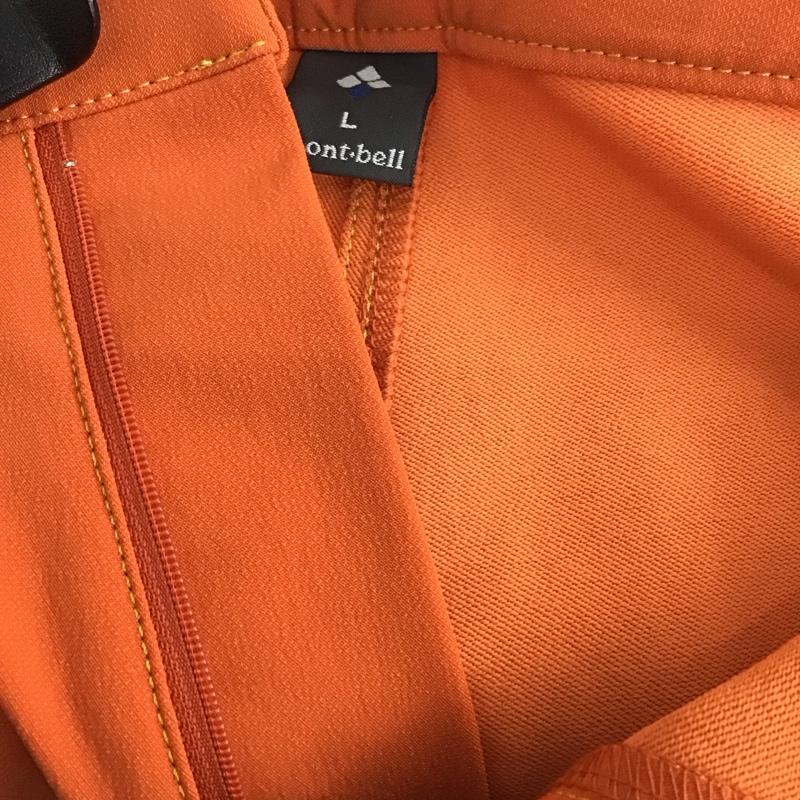 モンベル mont-bell パンツ ワークパンツ、ペインターパンツ 1105498 クリフパンツ スリムパンツ ストレッチパンツ L ロゴ、文字 橙 / オレンジ /  メンズ USED 古着 中古 10122004
