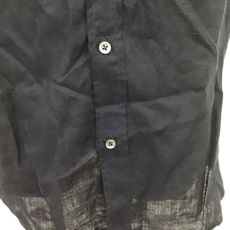 アルマーニコレッツォーニ ARMANI COLLEZIONI シャツ、ブラウス 半袖 半袖シャツ カラーシャツ カジュアルシャツ ポケットシャツ L 無地 紺 / ネイビー /  メンズ USED 古着 中古 10106537