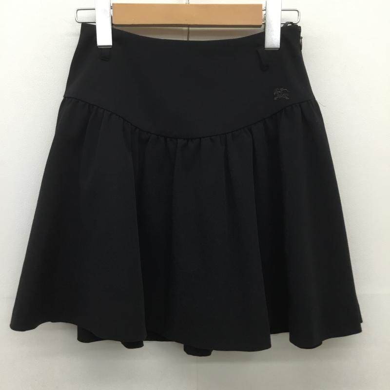 バーバリー BURBERRY スカート ミニスカート 34 無地 黒 / ブラック /  レディース USED 古着 中古 10110713