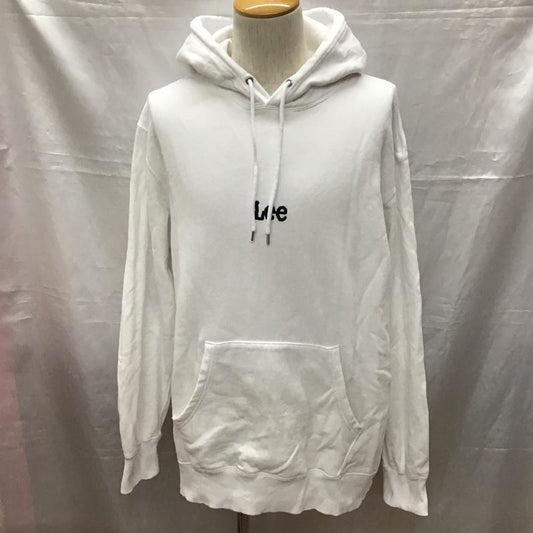 リー Lee パーカー 長袖 長袖パーカー フード付きパーカー プリントスウェット トレーナー XL ロゴ、文字 白 / ホワイト /  メンズ USED 古着 中古 10116272