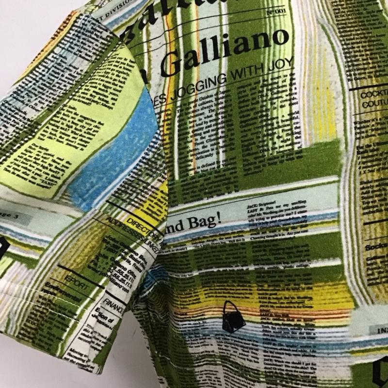 ジョンガリアーノ JOHN GALLIANO Tシャツ 半袖 半袖カットソー プリントTシャツ Vネックカットソー L プリント マルチカラー / マルチカラー /  メンズ USED 古着 中古 10127757