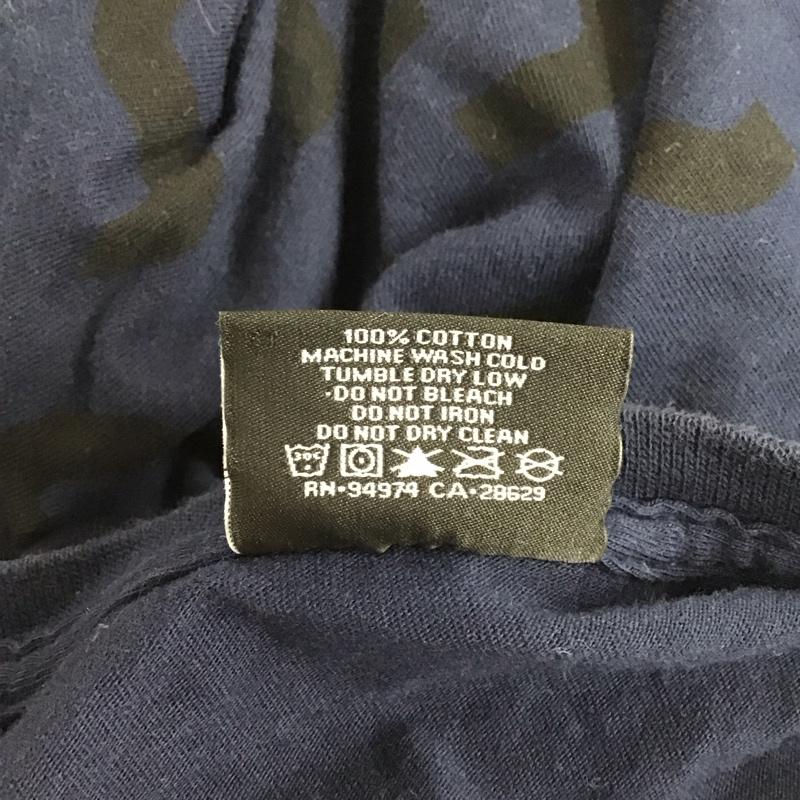 ステューシー STUSSY Tシャツ 半袖 半袖カットソー プリントTシャツ クルーネックカットソー L プリント 紺 / ネイビー /  メンズ USED 古着 中古 10125747