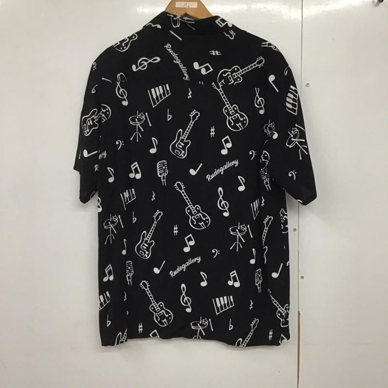 ルードギャラリー RUDE GALLERY シャツ、ブラウス 半袖 半袖シャツ プリントシャツ ポケットシャツ 3 プリント 黒 / ブラック /  メンズ USED 古着 中古 10140512
