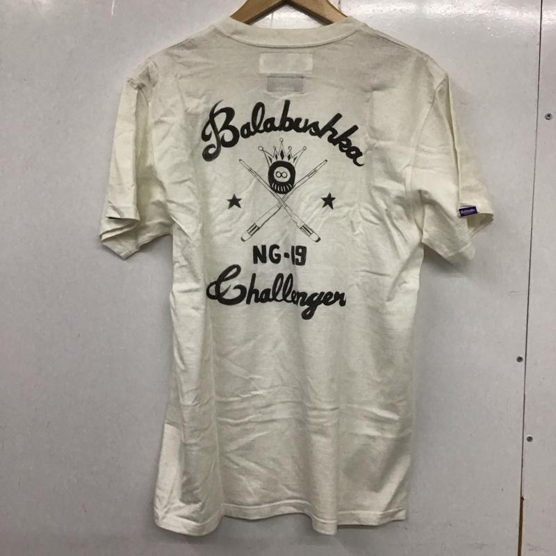 チャレンジャー CHALLENGER Tシャツ 半袖 半袖カットソー プリントTシャツ クルーネックカットソー balabushka L プリント 白 / ホワイト /  メンズ USED 古着 中古 10133364