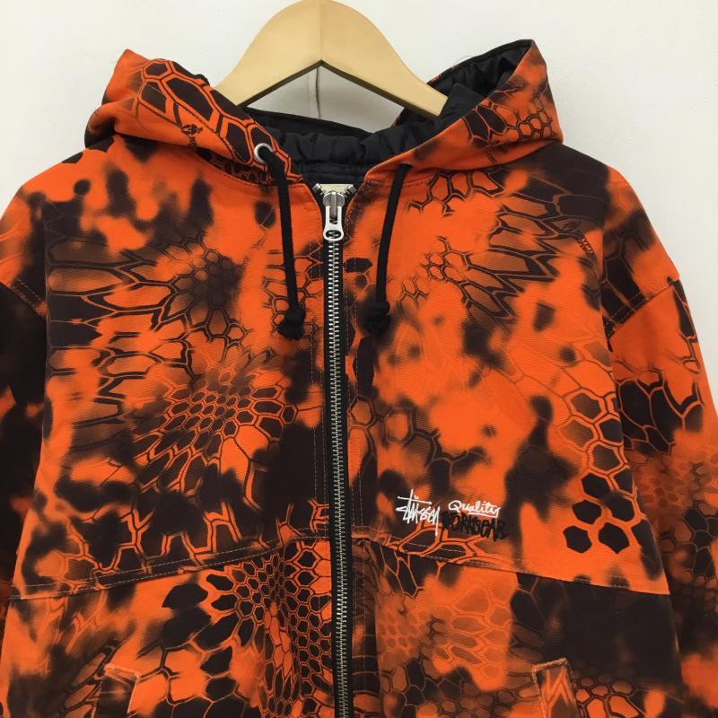 ステューシー STUSSY ジャケット、上着 ジャンパー、ブルゾン Work Jacket Kryptek Camo M ロゴ、文字 橙 / オレンジ / X 黒 / ブラック /  メンズ USED 古着 中古 10137896