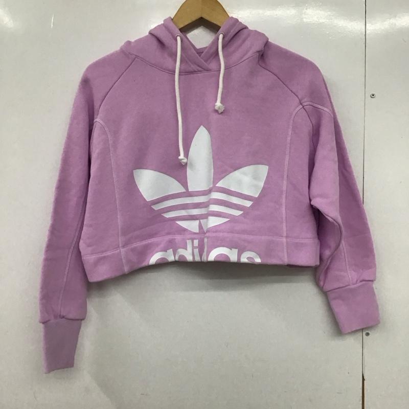 アディダス adidas パーカー 長袖 FM1745 クロップド パーカー M プリント 紫 / パープル /  レディース USED 古着 中古 10146791