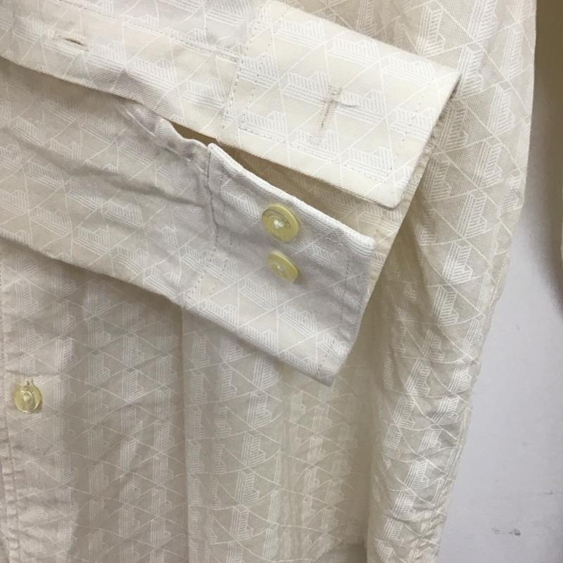 ラコステ LACOSTE シャツ、ブラウス 長袖 長袖シャツ ボタンダウンシャツ カラーシャツ 40 ロゴ、文字 ベージュ / ベージュ /  メンズ USED 古着 中古 10133241