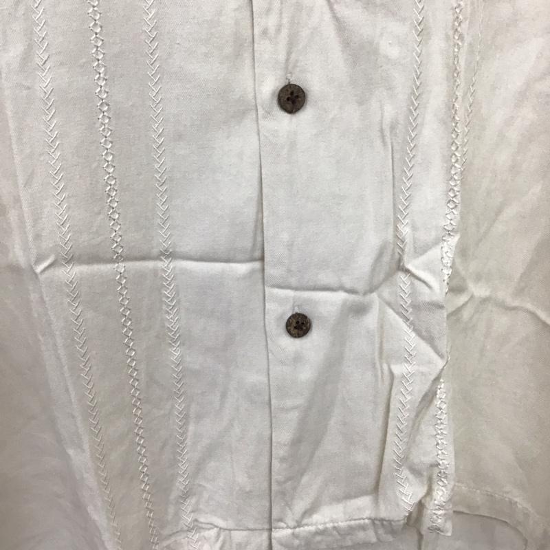 古着 USED シャツ、ブラウス 半袖 半袖シャツ キューバシャツ カジュアルシャツ L 刺繍 アイボリー / アイボリー /  メンズ USED 古着 中古 10145301