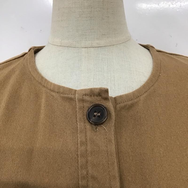 アーペーセー A.P.C. ワンピース ひざ丈スカート ノーカラー 長袖 前開き 34 無地 ベージュ / ベージュ /  レディース USED 古着 中古 10115430