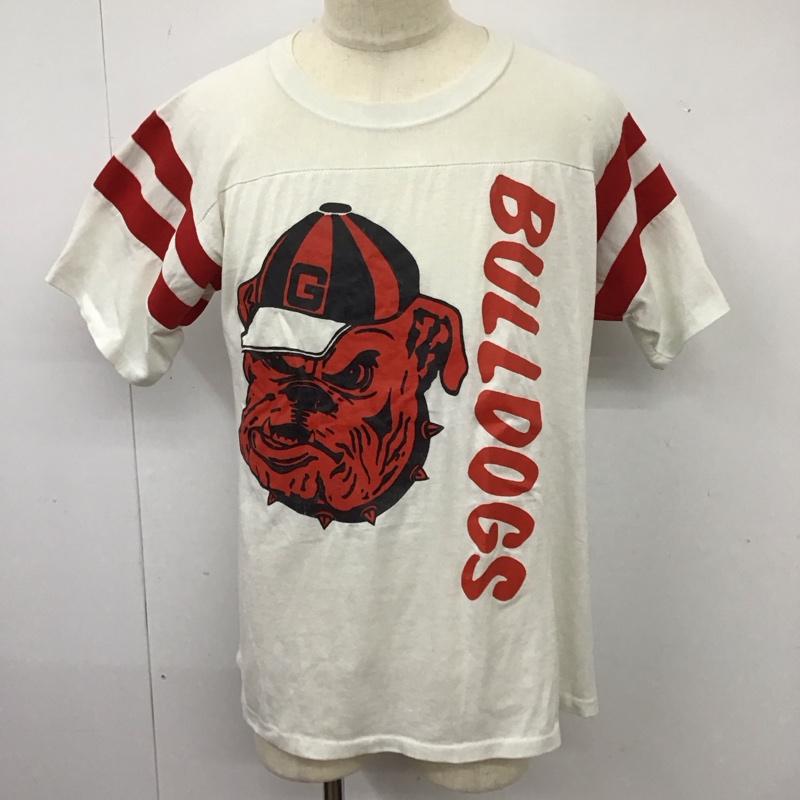 古着 USED Tシャツ 半袖 BULLDOGS ブルドッグ プリント ロゴ、文字 白 / ホワイト / X 赤 / レッド /  メンズ USED 古着 中古 10115703