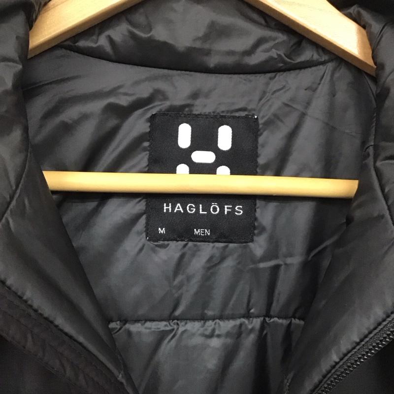 ホグロフス HAGLOFS ベスト ベスト ジップアップベスト ダウンベスト ノースリーブ M ロゴ、文字 黒 / ブラック /  メンズ USED 古着 中古 10130676