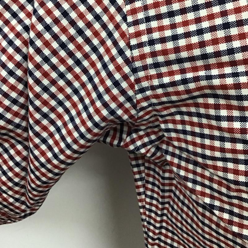 ブルックスブラザーズ BROOKS BROTHERS シャツ、ブラウス 長袖 BLACK FLEECE コットン BB1 USA ボタンダウン チェック 白 / ホワイト / X 赤 / レッド / X 紺 / ネイビー /  メンズ USED 古着 中古 10112672