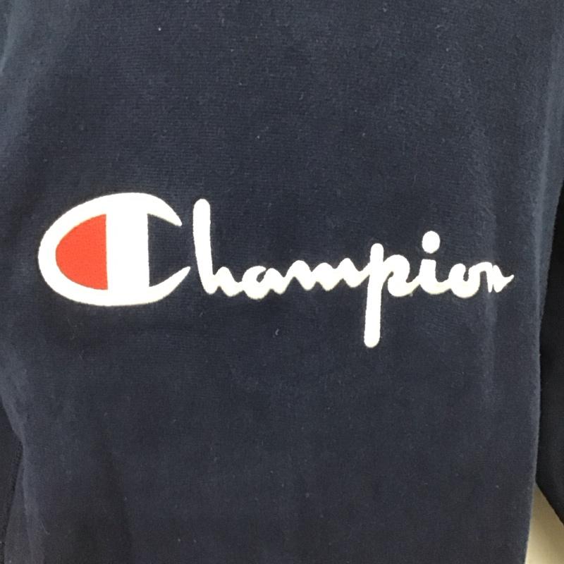 チャンピオン Champion トレーナー 長袖 REVERSE WEAVE スウェット 裏起毛 M ロゴ、文字 紺 / ネイビー /  メンズ USED 古着 中古 10122951
