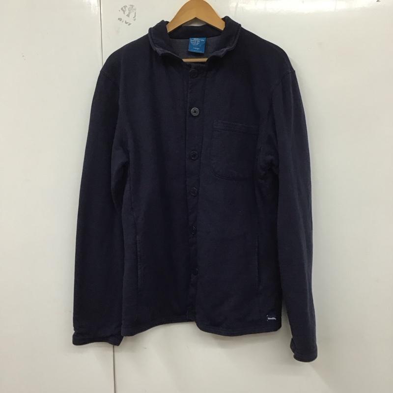 グッドオン Good On ジャケット、上着 ジャケット、ブレザー スウェットジャケット カラージャケット アウター L 無地 紺 / ネイビー /  メンズ USED 古着 中古 10129047