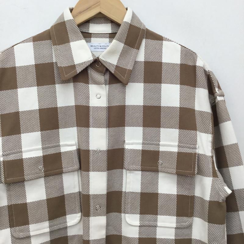 ビューティアンドユースユナイテッドアローズ BEAUTY&YOUTH UNITED ARROWS シャツ、ブラウス 長袖 1611-149-2125 チェック 茶 / ブラウン / X アイボリー / アイボリー /  レディース USED 古着 中古 10141607