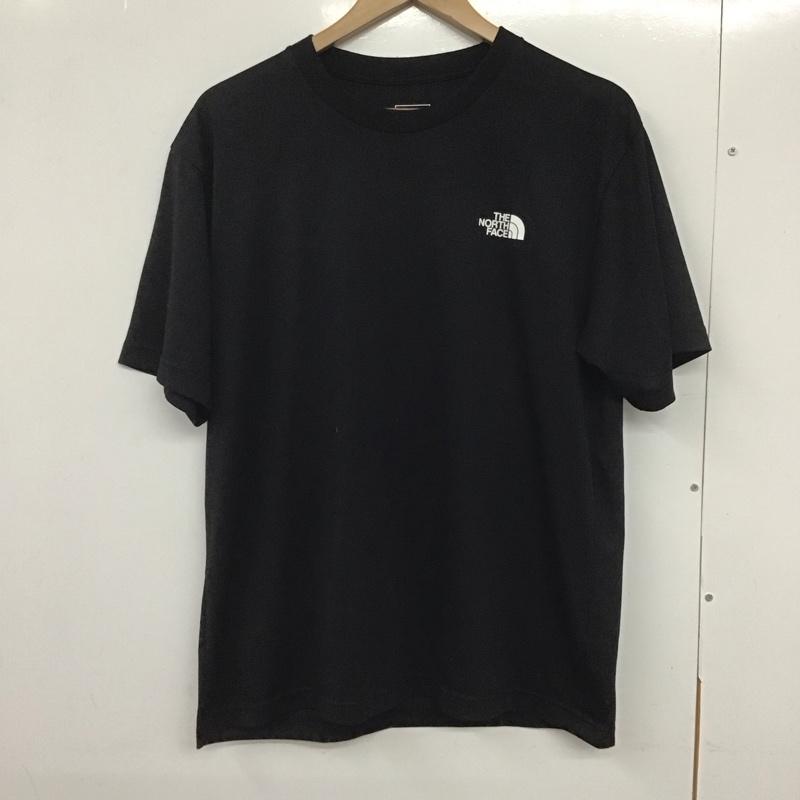 ザノースフェイス THE NORTH FACE Tシャツ 半袖 nt32437 スクエアカモフラージュ 半袖カットソー プリントTシャツ L ロゴ、文字 黒 / ブラック /  メンズ USED 古着 中古 10132748
