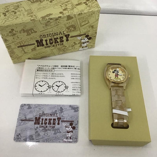 ディズニー Disney 腕時計 アナログ（クォーツ式） アセテート ウォッチ べっ甲 ミッキーマウス  金 / ゴールド / X ベージュ / ベージュ /  レディース USED 古着 中古 10135139