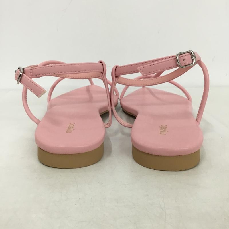 ミスティック mystic サンダル サンダル ストラップフラットサンダル 38 箱有 無地 桃 / ピンク /  レディース USED 古着 中古 10146269