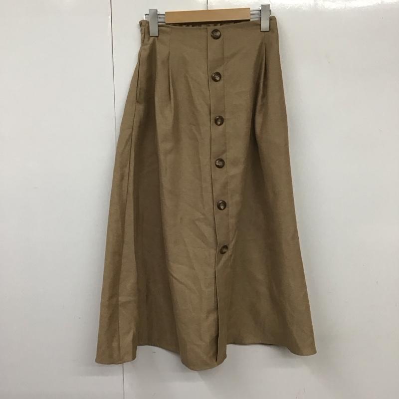 アバハウス ABAHOUSE スカート ひざ丈スカート 34 無地 ベージュ / ベージュ /  レディース USED 古着 中古 10130400