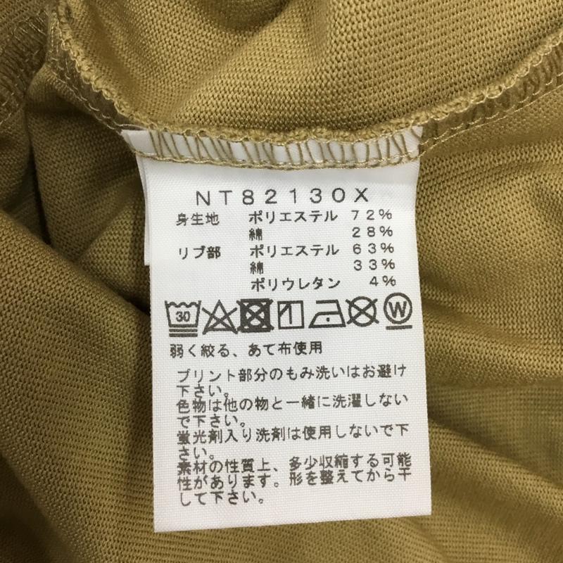 ザノースフェイス THE NORTH FACE カットソー 長袖 nt82130x 長袖Tシャツ クルーネックカットソー XL ロゴ、文字 ベージュ / ベージュ /  メンズ USED 古着 中古 10116691