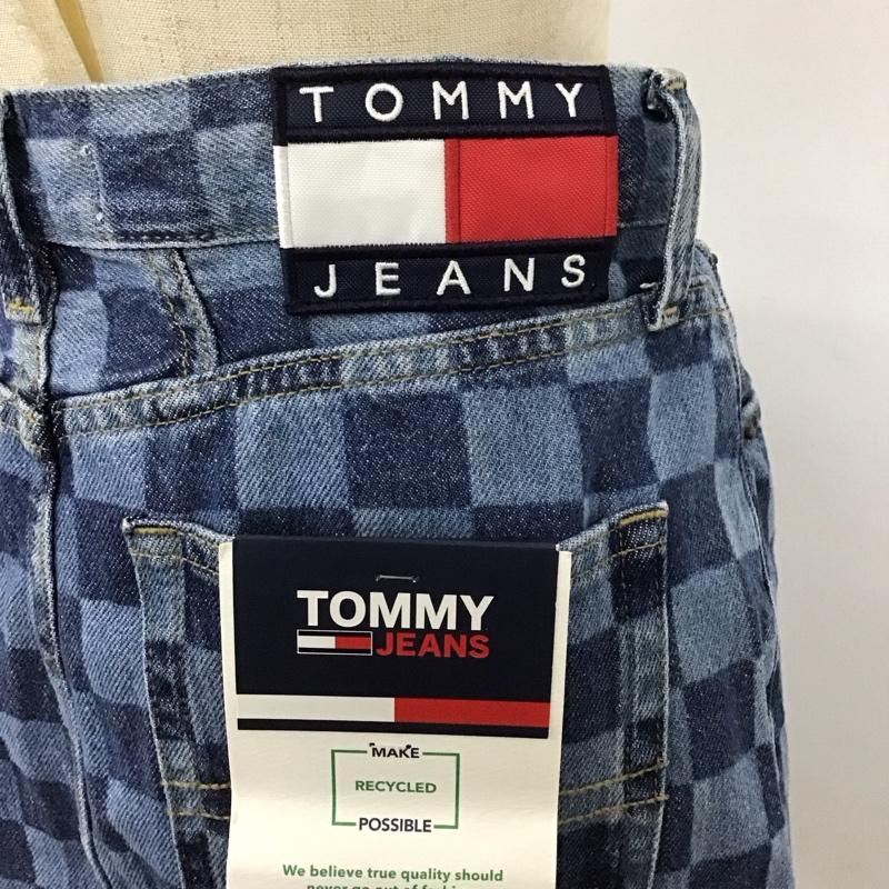 トミー ジーンズ TOMMY JEANS スカート ひざ丈スカート DW14148 デニムスカート タグ付き カットオフ  青 / ブルー /  レディース USED 古着 中古 10123198
