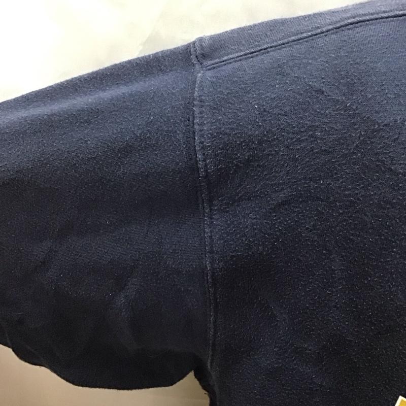 ジャンスポーツ JANSPORT パーカー 長袖 長袖パーカー フード付きパーカー プリントスウェット トレーナー プルオーバー M プリント 紺 / ネイビー /  メンズ USED 古着 中古 10113695