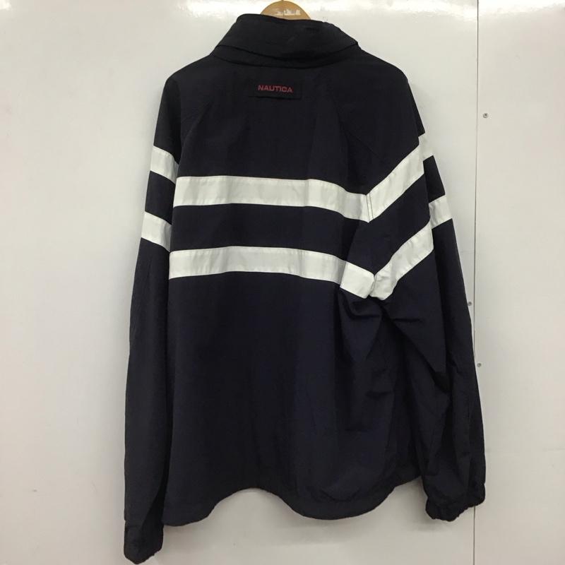 ノーティカ NAUTICA ジャケット、上着 ジャンパー、ブルゾン ジップアップジャケット ナイロンジャケット アウター ロゴ、文字 白 / ホワイト / X 紺 / ネイビー /  メンズ USED 古着 中古 10144960