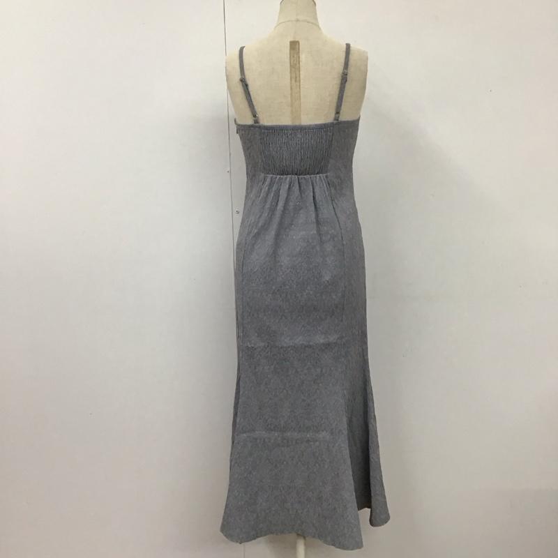 アルシーヴ archives ワンピース ロングスカート ノースリーブワンピース ロングワンピース フレアワンピース M 総柄 灰 / グレー /  レディース USED 古着 中古 10114492