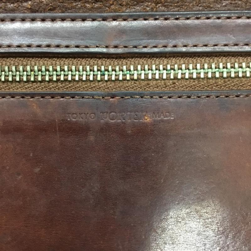 ポーター PORTER 財布 長財布 レザー 無地 茶 / ブラウン /  メンズ USED 古着 中古 10117609
