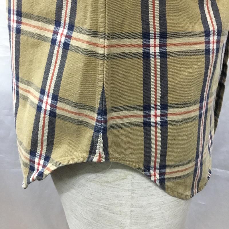 フォーティーファイブアールピーエム 45RPM シャツ、ブラウス 長袖 ラグランスリーブ 3 チェック ベージュ / ベージュ / X 白 / ホワイト / X 橙 / オレンジ / X 紺 / ネイビー /  メンズ USED 古着 中古 10118963