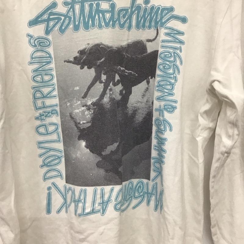 ソフト・マシーン SOFTMACHINE カットソー 長袖 長袖カットソー クルーネックカットソー プリントカットソー M プリント 白 / ホワイト /  メンズ USED 古着 中古 10137272