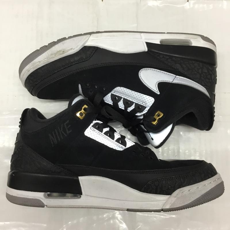 ナイキ NIKE スニーカー スニーカー CK4348-007 AIR JORDAN 3 RETRO TH 27cm 27.0cm ワンポイント 黒 / ブラック / X 灰 / グレー / X 白 / ホワイト /  メンズ USED 古着 中古 10112500