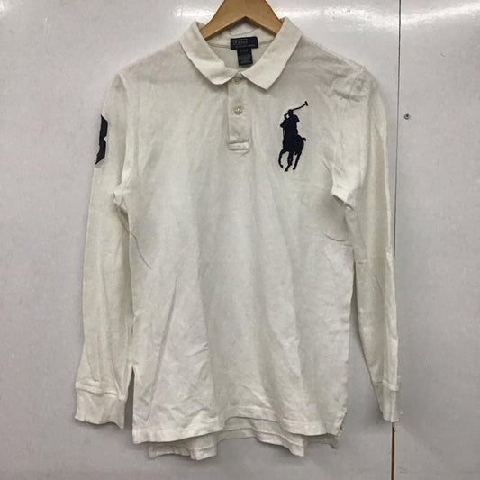 ポロバイラルフローレン Polo by RALPH LAUREN ポロシャツ 長袖 長袖ポロシャツ 長袖カットソー カラーシャツ XL ロゴ、文字 白 / ホワイト /  メンズ USED 古着 中古 10141473