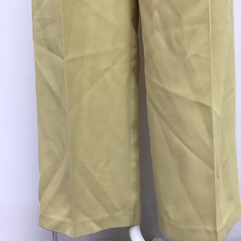 ケービーエフ KBF パンツ スラックス KB15-24D170 ワンタックスラックス 38 無地 黄 / イエロー /  レディース USED 古着 中古 10117739