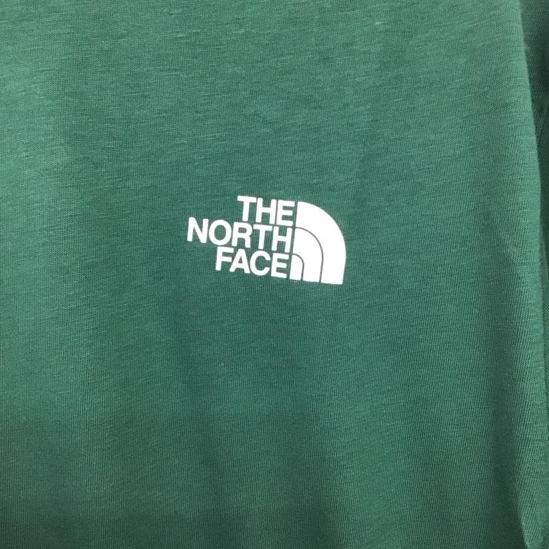ザノースフェイス THE NORTH FACE Tシャツ 半袖 NF0A87NPA1B L ロゴ、文字 X プリント 緑 / グリーン / X 紺 / ネイビー /  メンズ USED 古着 中古 10132527