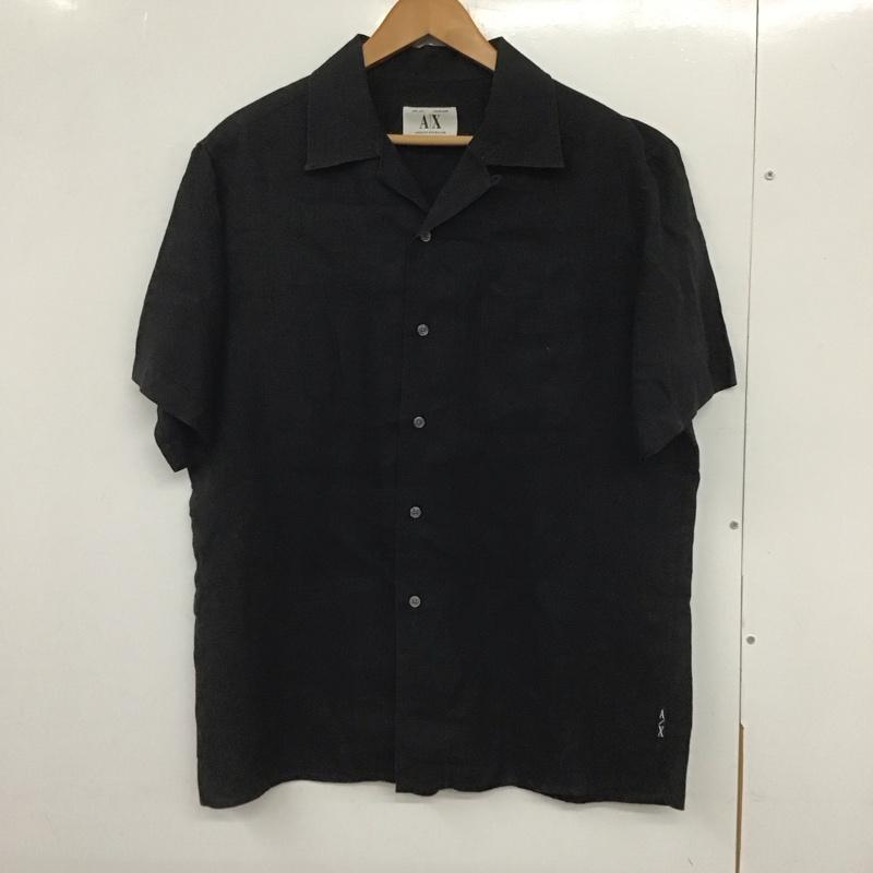 アルマーニエクスチェンジ ARMANI EXCHANGE シャツ、ブラウス 半袖 半袖シャツ 無地シャツ ポケットシャツ M 無地 黒 / ブラック /  メンズ USED 古着 中古 10132805