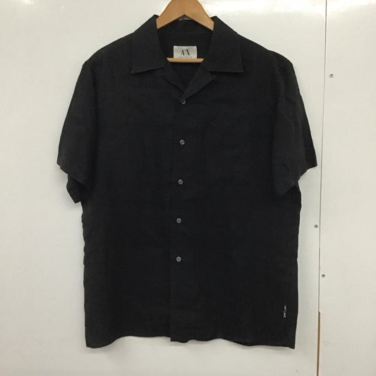 アルマーニエクスチェンジ ARMANI EXCHANGE シャツ、ブラウス 半袖 半袖シャツ 無地シャツ ポケットシャツ M 無地 黒 / ブラック /  メンズ USED 古着 中古 10132805