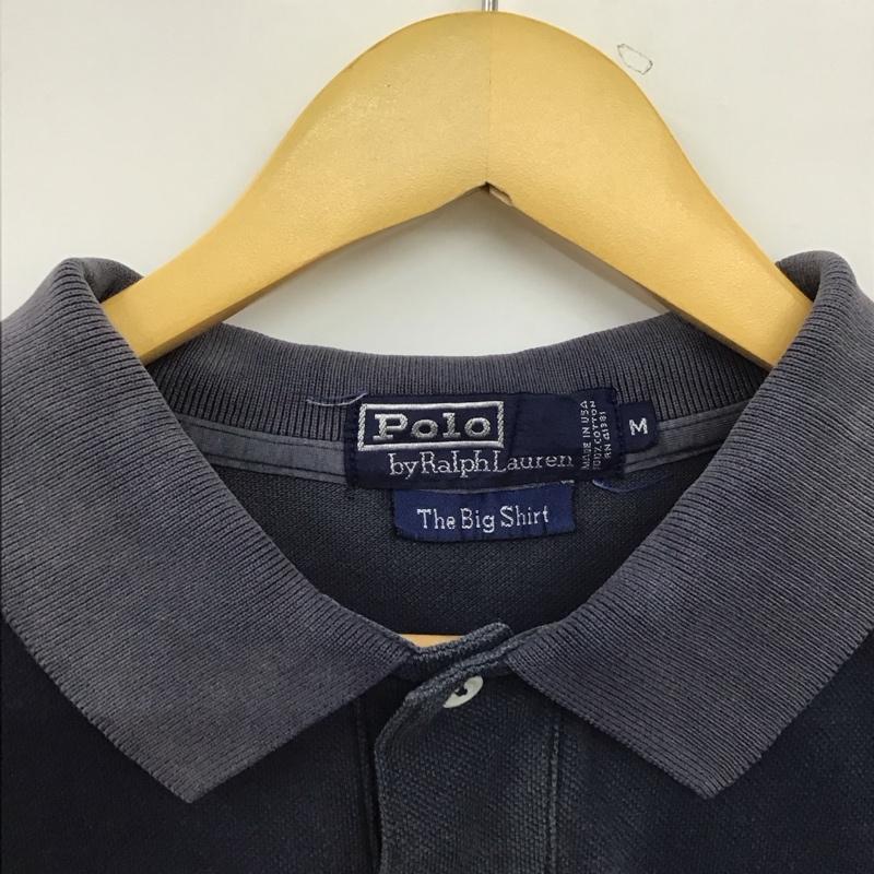ポロバイラルフローレン Polo by RALPH LAUREN ポロシャツ 半袖 半袖ポロシャツ カラーシャツ 半袖カットソー M ロゴ、文字 紺 / ネイビー /  メンズ USED 古着 中古 10150708