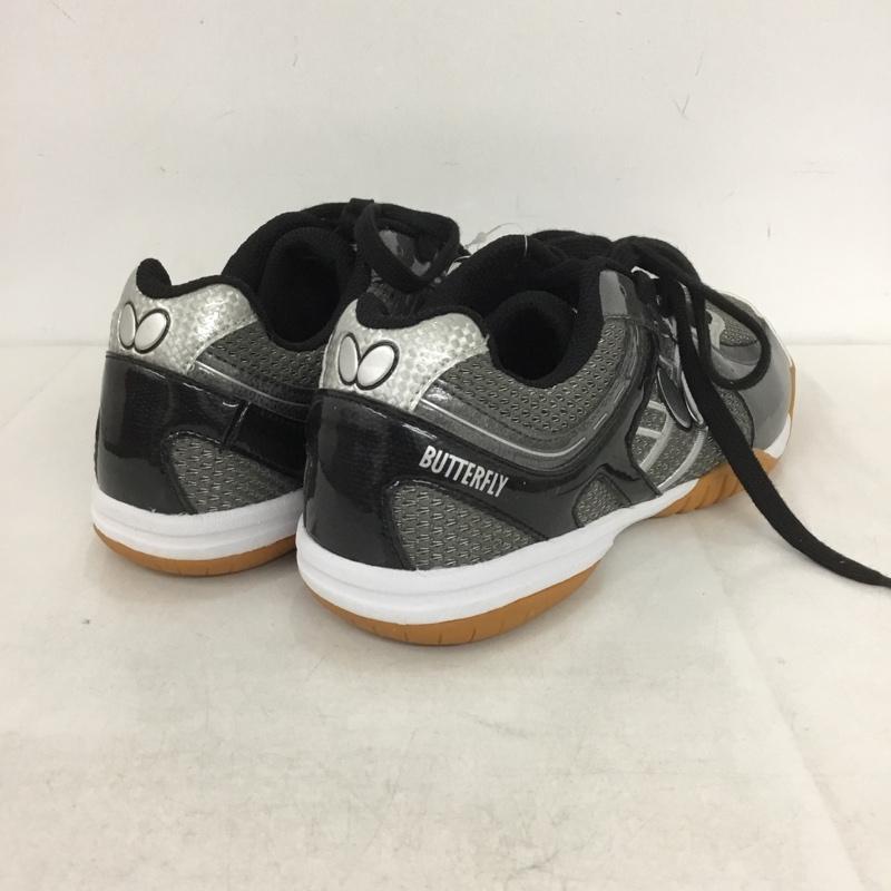 バタフライ BUTTERFLY スニーカー スニーカー NXB1300 93640 レゾライン サル 卓球シューズ 27cm 27.0cm ロゴ、文字 黒 / ブラック / X ダークグレー / ダークグレー /  メンズ USED 古着 中古 10142509