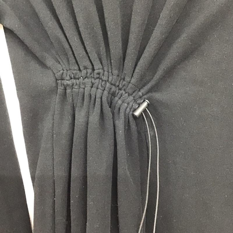 ザラ ZARA ワンピース ロングスカート 長袖ロングワンピース クルーネック フレアワンピース S 無地 黒 / ブラック /  レディース USED 古着 中古 10136023