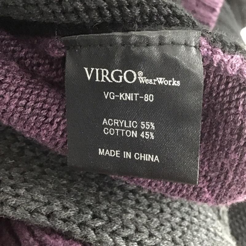 ウ゛ァルゴ VIRGO ニット、セーター 長袖 長袖ニットカットソー クルーネック セーター 2 無地 黒 / ブラック / X 紫 / パープル / X 灰 / グレー /  レディース USED 古着 中古 10142032