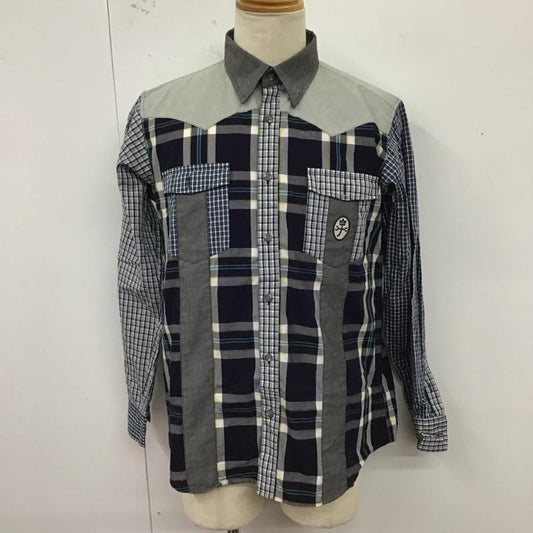 カステルバジャック CASTELBAJAC シャツ、ブラウス 長袖 長袖シャツ カラーシャツ ポケットシャツ 長袖カットソー チェックシャツ 48 チェック マルチカラー / マルチカラー /  メンズ USED 古着 中古 10123779