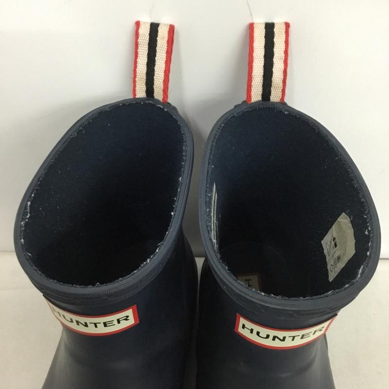 ハンター HUNTER 長靴、レインシューズ 長靴、レインシューズ WFS2020RMA ORIGINAL PLAY BOOT SHORT UK4 US：6 ロゴ、文字 紺 / ネイビー /  レディース USED 古着 中古 10148414