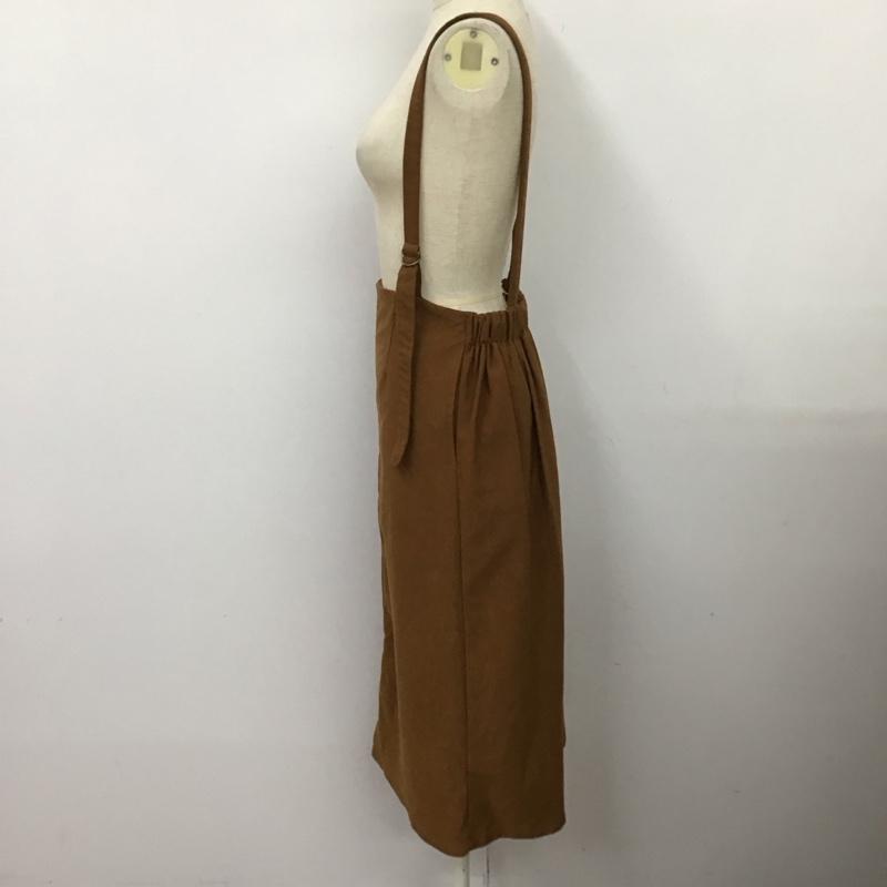 ダブルクローゼット w closet スカート ロングスカート 61112-6 サス付きスカート M 無地 茶 / ブラウン /  レディース USED 古着 中古 10116932