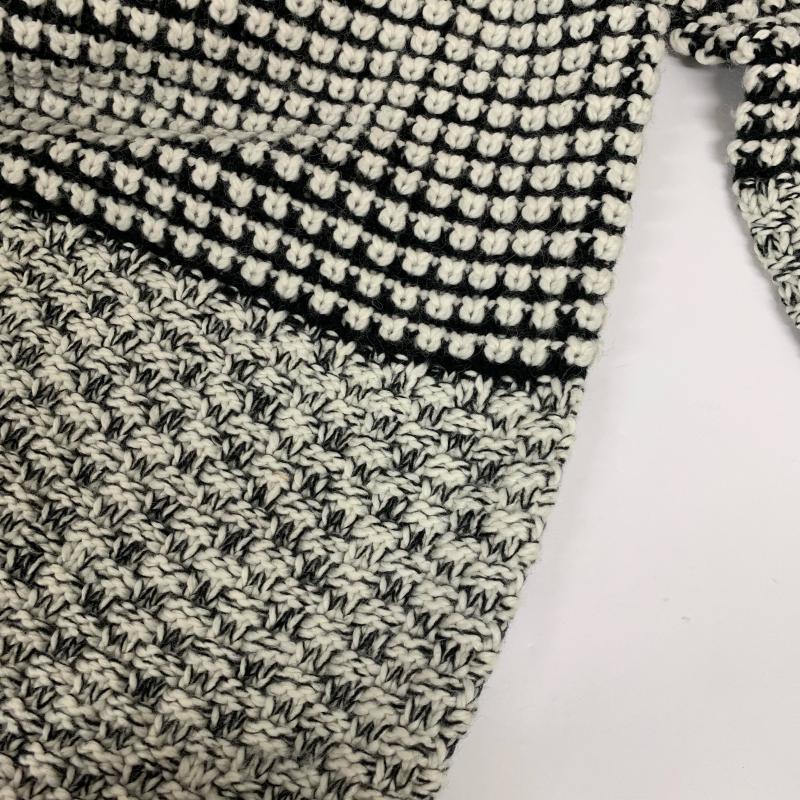 ミスターアティック Mr.attick ニット、セーター 長袖 ウール混ニットセーター M 総柄 X  白 / ホワイト / X 黒 / ブラック /  レディース USED 古着 中古 10015144