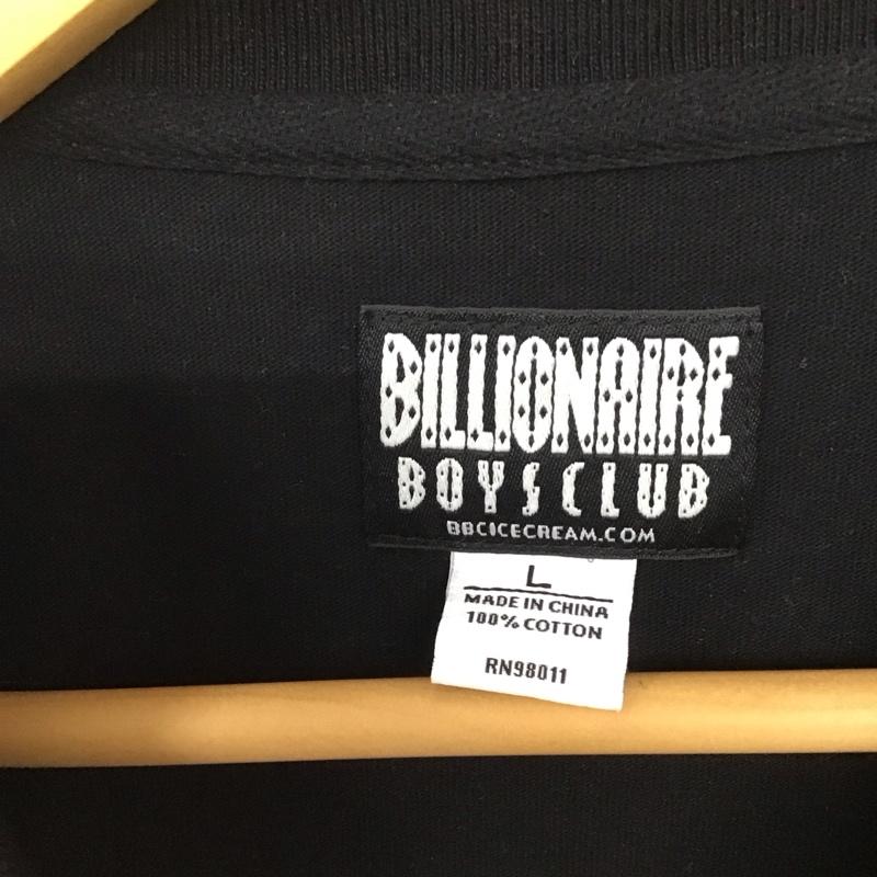ビリオネア・ボーイズ・クラブ BILLIONAIRE BOYS CLUB カットソー 長袖 長袖カットソー プリントカットソー クルーネック L プリント 黒 / ブラック /  メンズ USED 古着 中古 10132683
